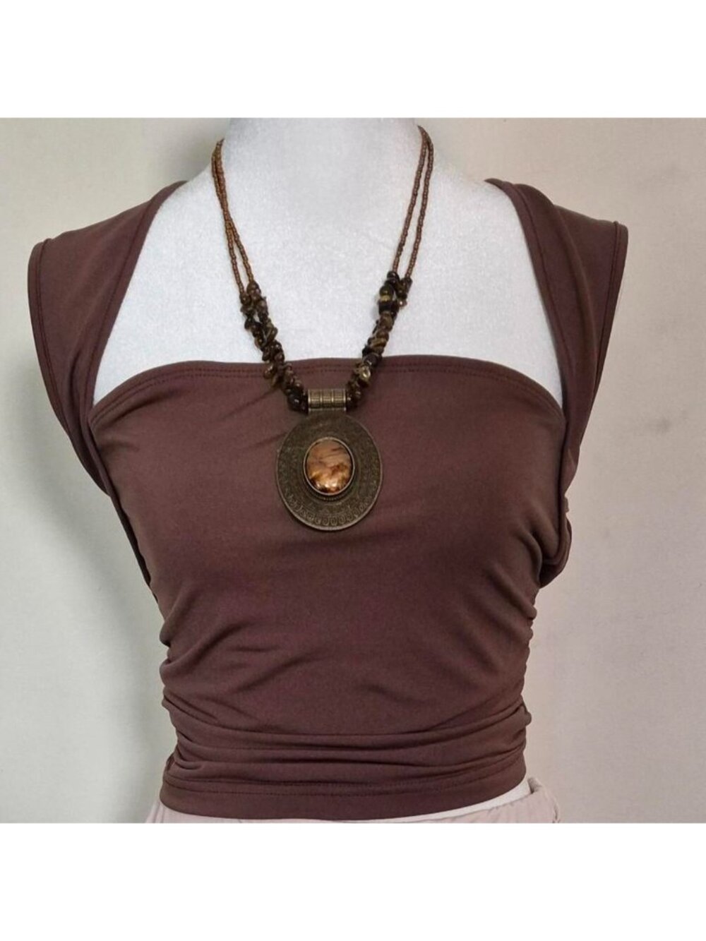 *TOP ONLY*⭐️ Brand: Shein📏 Size: M🎉 Brown square...